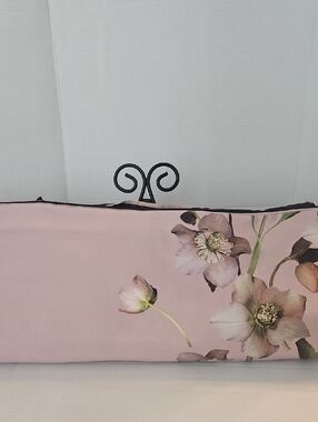 Ted Baker London Mauve Pink Charcoal Gray Floral Reversible Cotton King Duvet